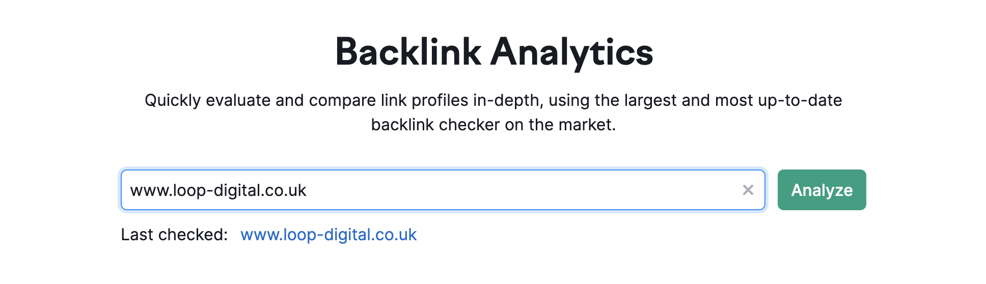 backlink analytics tool in semrush tool