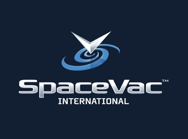 SpaceVac Logo on Blue Background