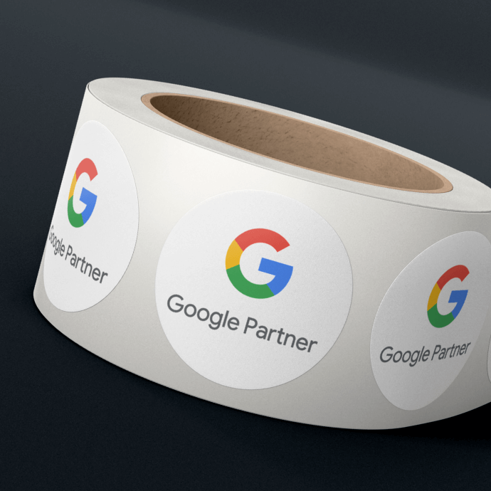 google ads stickers grey