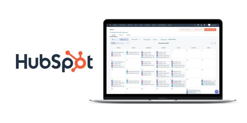 hubspot social media scheduling tool