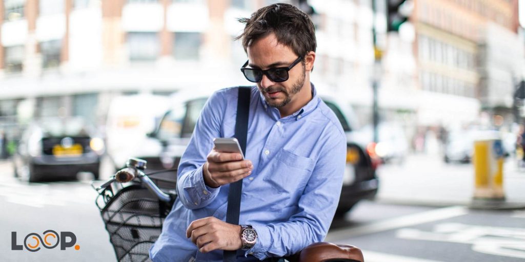 a man using google maps on his smartphone