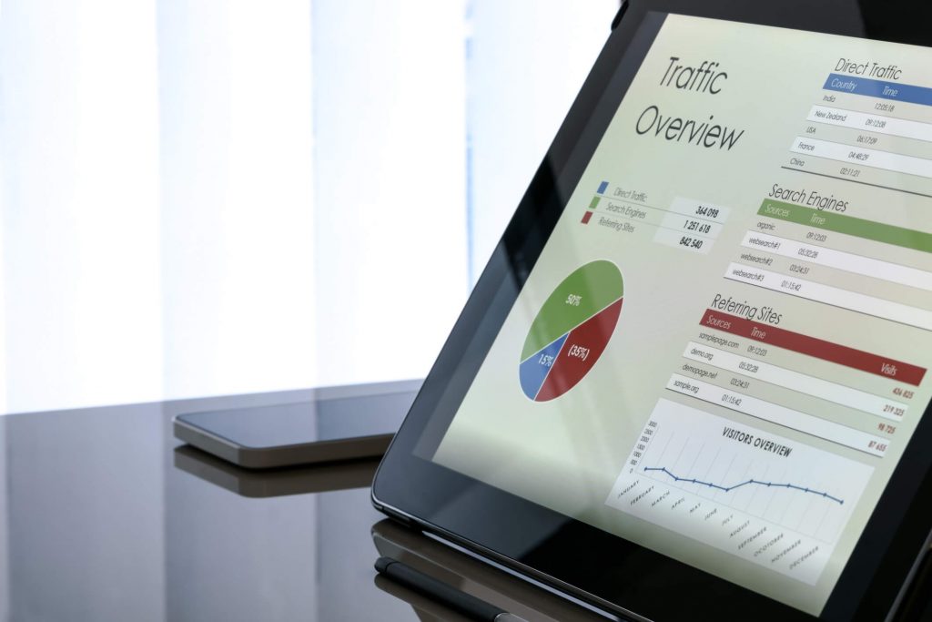 Traffic overview on tablet