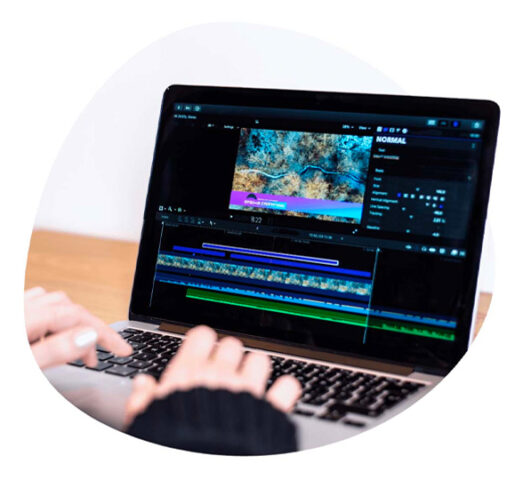 Video editing software on a laptop - Loop Digital