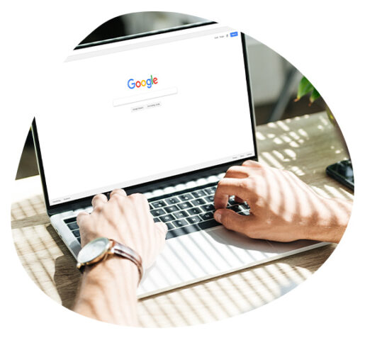 Google search on a laptop - Loop Digital
