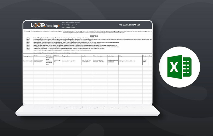 PPC campaign planner template - Loop Digital