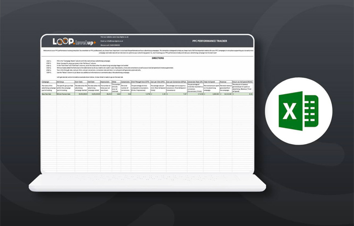 PPC performance tracker template - Loop Digital