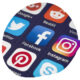 Social Media Icons on a Phone - Loop Digital Social Media Ads Services