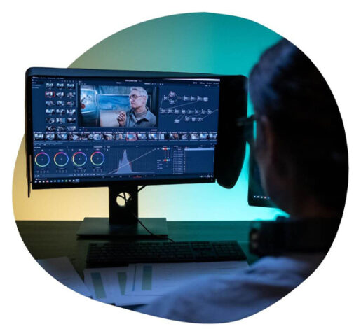 Person using video editing software - Loop Digital