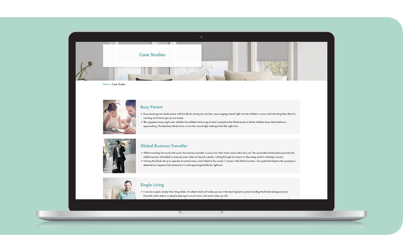 Smart Blinds Online Website - Case Study