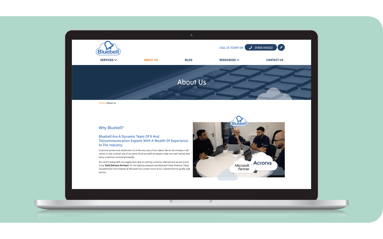 Bluebell website design and build