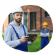 Builder using a tablet