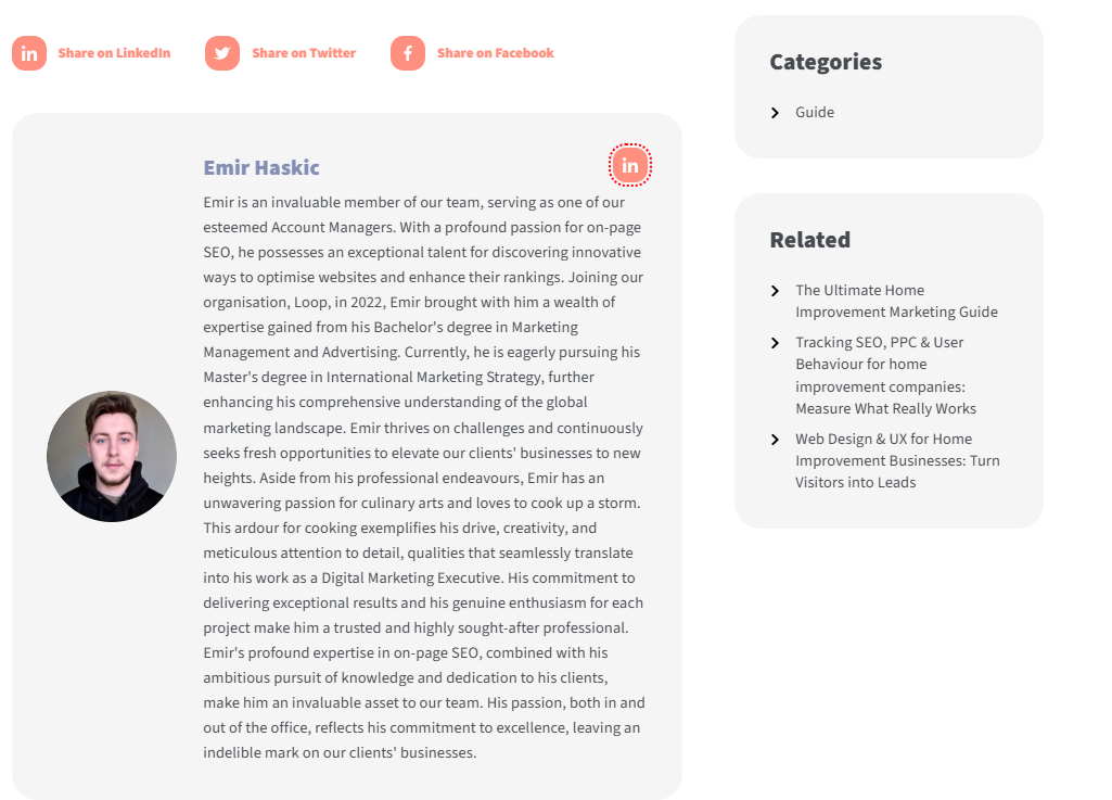 Emir's author bio