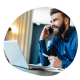 Businessman with laptop