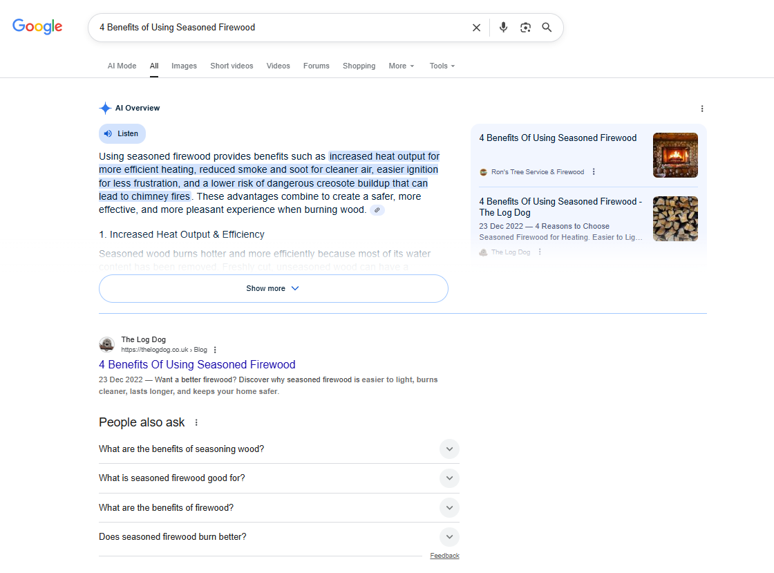 4 Benefits of Using Seasoned Firewood SERP