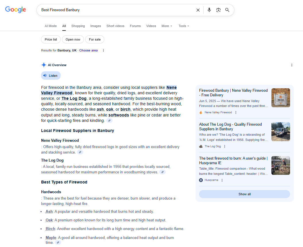 Best Firewood Banbury Search Results