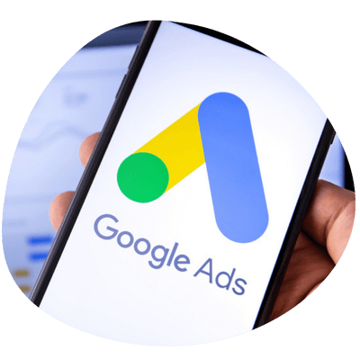 Google Ads logo on mobile