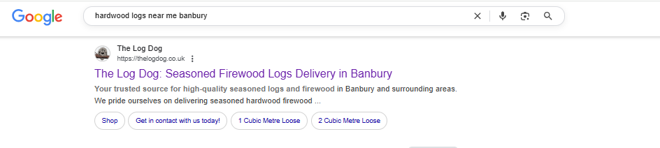Hardwood Logs Near Me Banbury SERP