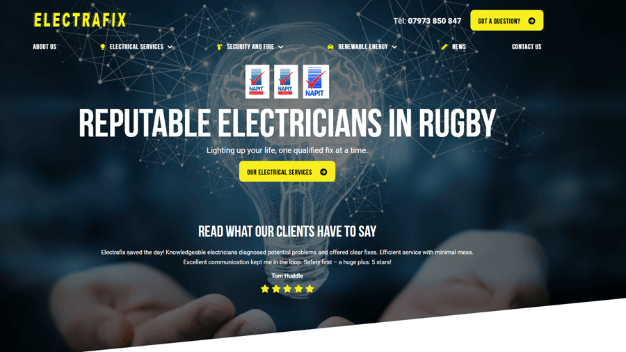 Electrafix - web design