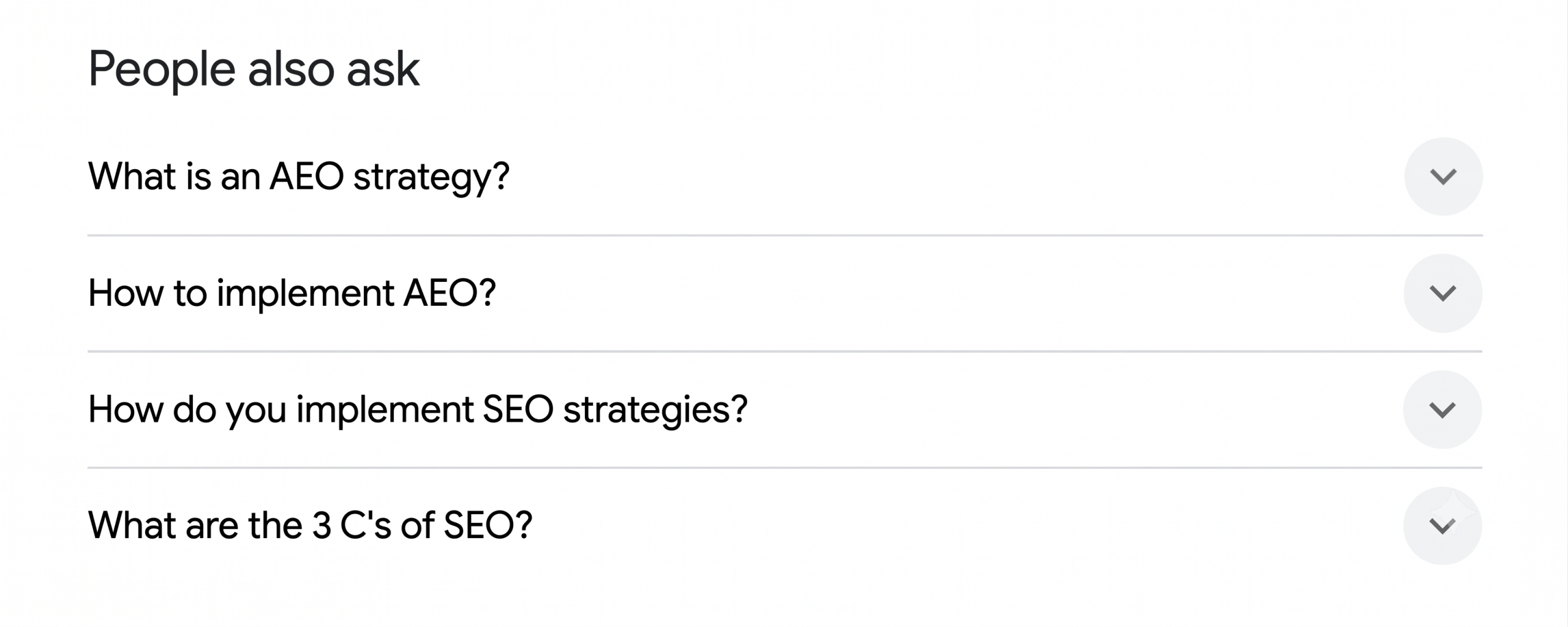 Find AEO Style Question and Answers