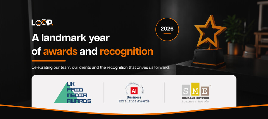 Loop Digital team celebrating awards and industry recognition in 2026.